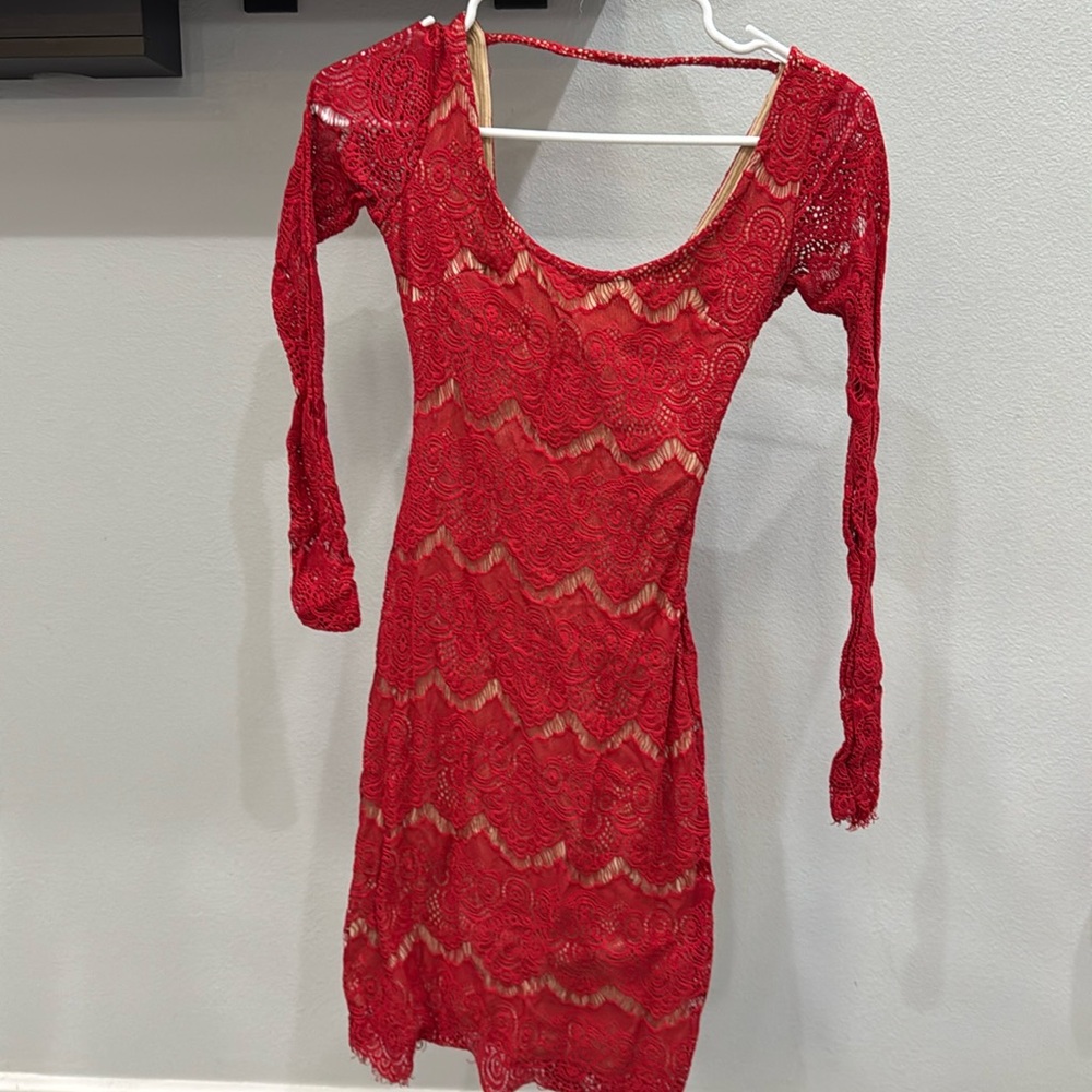Red Bebe dress